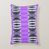 Zebra Illusion - Modern Abstrakt Purple Lilac Accent Kussen (Voorkant(Verticaal))