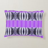 Zebra Illusion - Modern Abstrakt Purple Lilac Accent Kussen (Achterkant)