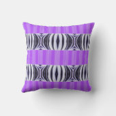 Zebra Illusion - Modern Abstrakt Purple Lilac Kussen (Achterkant)