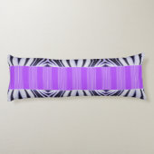 Zebra Illusion - Modern Abstrakt Purple Lilac Lichaamskussen (Achterkant)