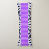Zebra Illusion - Modern Abstrakt Purple Lilac Lichaamskussen (Voorkant Verticaal)