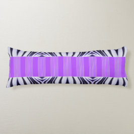 Zebra Illusion - Modern Abstrakt Purple Lilac Lichaamskussen