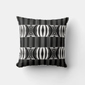 Zebra Illusion - Modern Abstrakt Schwarz-Weiß Kussen (Voorkant)
