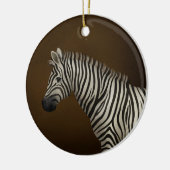 Zebra Illustratie exotische wilde dieren Keramisch Ornament (Links)