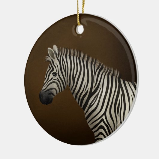Zebra Illustratie exotische wilde dieren Keramisch Ornament (Links)