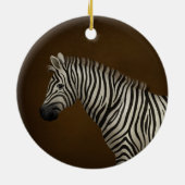 Zebra Illustratie exotische wilde dieren Keramisch Ornament (Achterkant)
