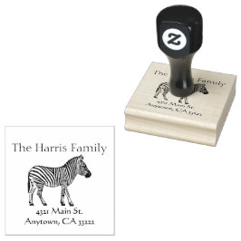 Zebra Illustratie gepersonaliseerd Rubberstempel