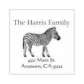 Zebra Illustratie gepersonaliseerd Rubberstempel (Afrduk)