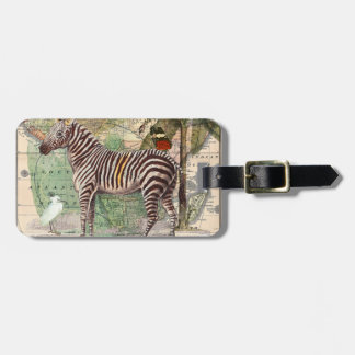 Zebra in Afrika Bagagelabel