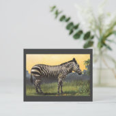  Zebra in de Afrikaanse Savannah, Wilde Dier Briefkaart (Staand voorkant)