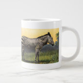 Zebra in de Afrikaanse Savannah, Wilde Dier Grote Koffiekop (Rechts)