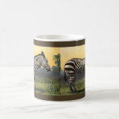  Zebra in de Afrikaanse Savannah, Wilde Dier Koffiemok (Center)