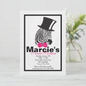 Zebra in de hoogste uitnodiging voor een (Staand voorkant)