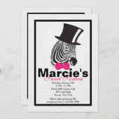 Zebra in de hoogste uitnodiging voor een (Voorkant / Achterkant)