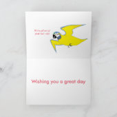 Zebra in de salon, grappige verjaardag, voor haar. kaart (Binnen)