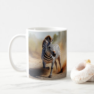 Zebra in de wilde dramatische Sunset Safari Art Koffiemok