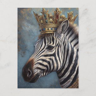 Zebra in een kroon briefkaart