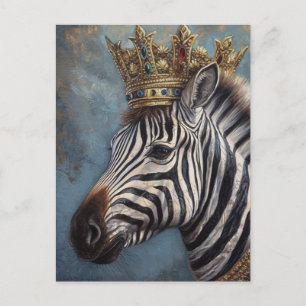Zebra in een kroon briefkaart