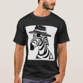 Zebra in een Pet Origineel Kunstwerk T-shirt (Voorkant)