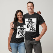 Zebra in een Pet Origineel Kunstwerk T-shirt (Unisex)
