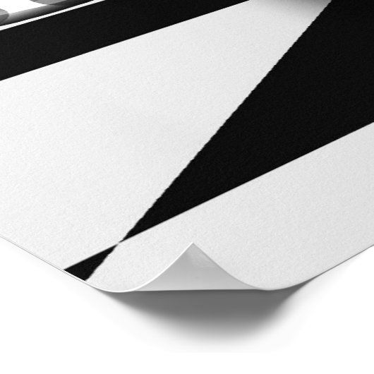 Zebra in een wereld met B&W-sci-fi Poster (Hoek)