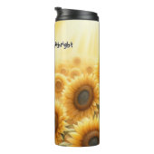 Zebra in een zonnebloemveld thermosbeker (Geroteerd rechts)