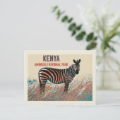 Zebra in het Nationaal Park Amboseli, Kenia Briefkaart (Staand voorkant)