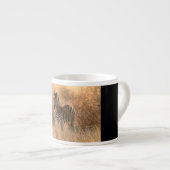 Zebra in het ochtendlicht espresso kop (Voorkant rechts)