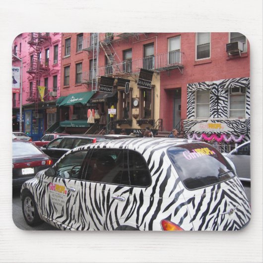 zebra in manhattan NYC mousepad design Muismat (Voorkant)