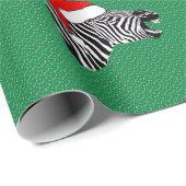 Zebra in Santa hat Cadeaupapier (Rol Hoek)