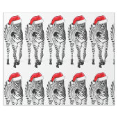 Zebra in Santa wrapping paper Cadeaupapier (Vlak)