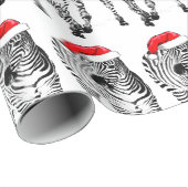 Zebra in Santa wrapping paper Cadeaupapier (Rol Hoek)