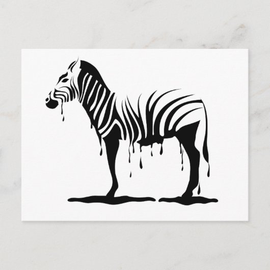 zebra in splash in vector briefkaart (Voorkant)