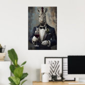 Zebra In Tuxedo Poster, Dierenposter, Zebra In Poster (Thuiskantoor)