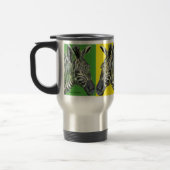 Zebra in vier kleuren Travel Mug Reisbeker (Links)