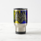 Zebra in vier kleuren Travel Mug Reisbeker (Center)