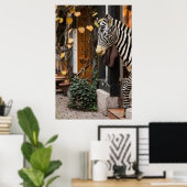 Zebra in winkel, Duitsland Poster (Thuiskantoor)