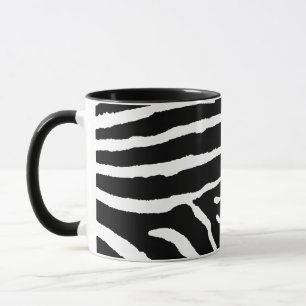 Zebra in zwart en goud mok