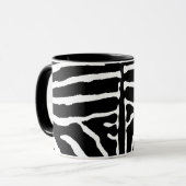 Zebra in zwart en goud mok (Voorkant links)