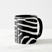 Zebra in zwart en goud mok (Voorkant rechts)