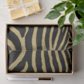 Zebra in zwart en goud tissuepapier (Geschenk)