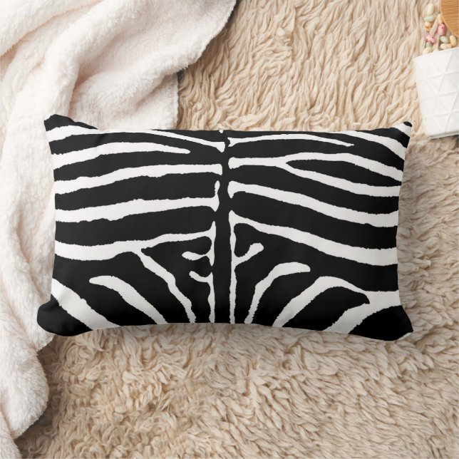 Zebra in zwart en wit kussen (Deken)