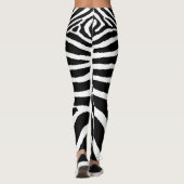 Zebra in zwart en wit leggings (Achterkant)