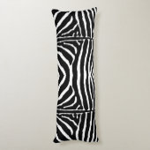 Zebra in zwart en wit lichaamskussen (Achterkant (Verticaal))
