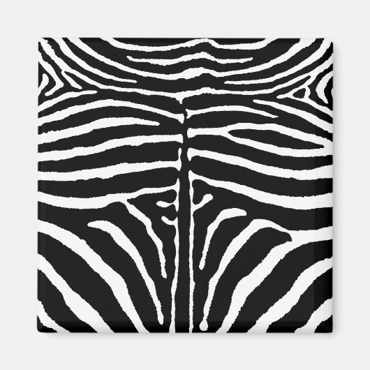 Zebra in zwart en wit magneet (Voorkant)