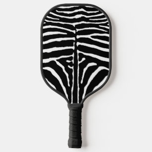 Zebra in zwart en wit pickleball paddle