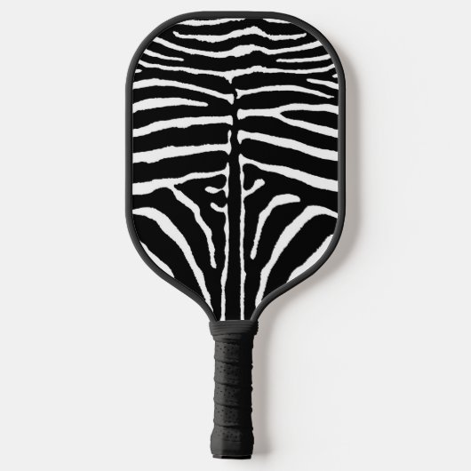 Zebra in zwart en wit pickleball paddle (Achterkant)