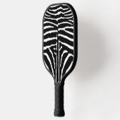 Zebra in zwart en wit pickleball paddle (Links)