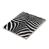 Zebra in zwart en wit tegeltje (Zijkant)