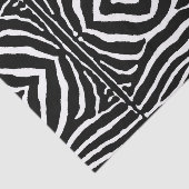 Zebra in zwart en wit tissuepapier (Detail)